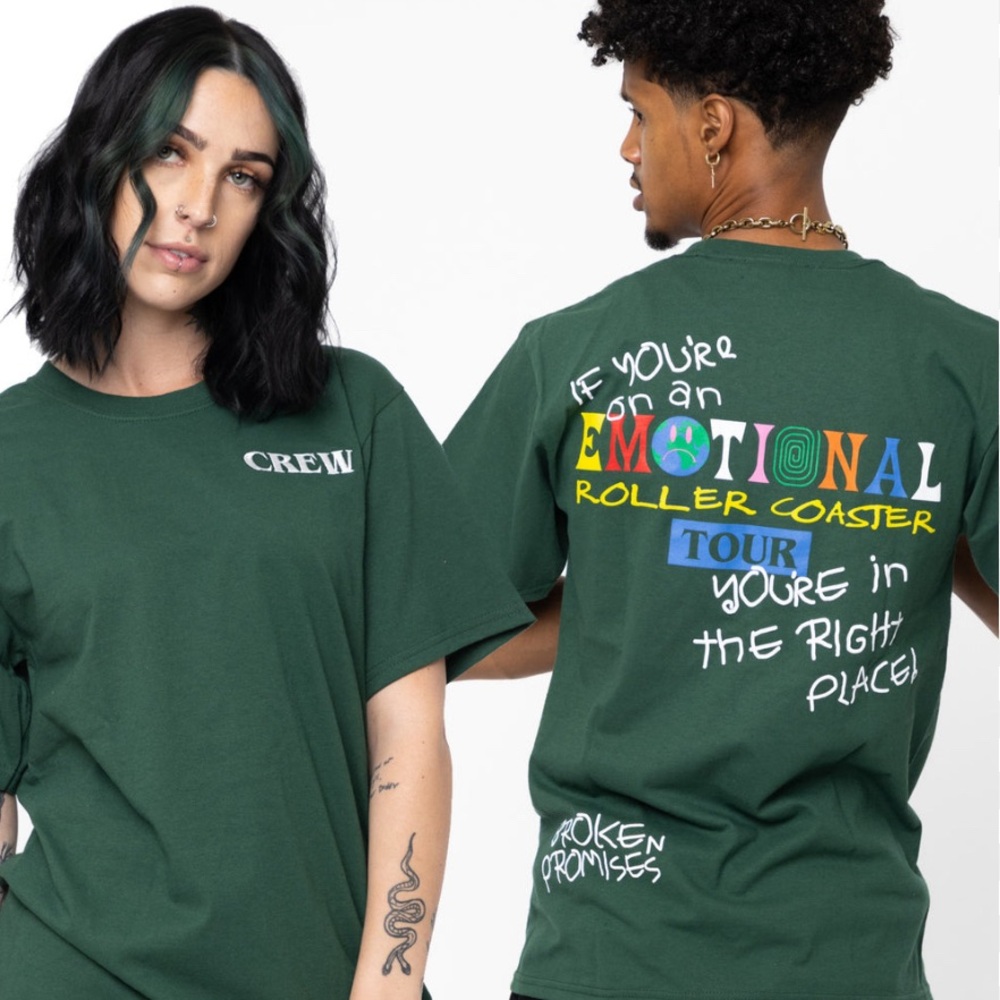 Men's Green Graphic T-Shirt